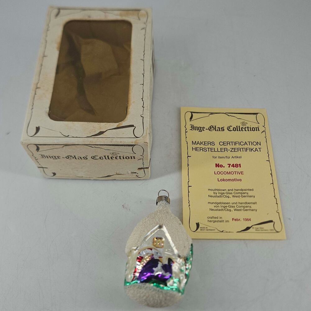 Vintage Inge Glas Hand Blown Glass House Ornament Made In Germany
